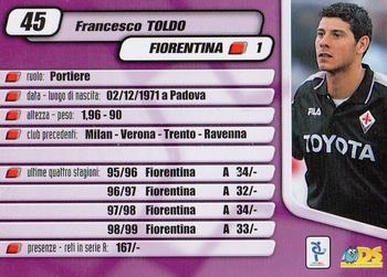 2000 DS Pianeta Calcio Serie A #45 Francesco Toldo Back