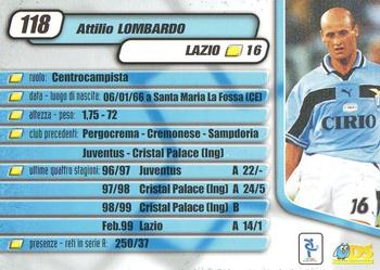 2000 DS Pianeta Calcio Serie A #118 Attilio Lombardo Back