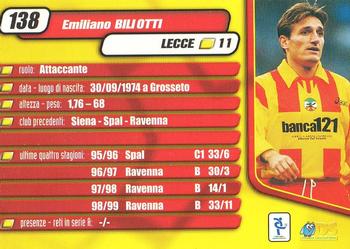 2000 DS Pianeta Calcio Serie A #138 Emiliano Biliotti Back