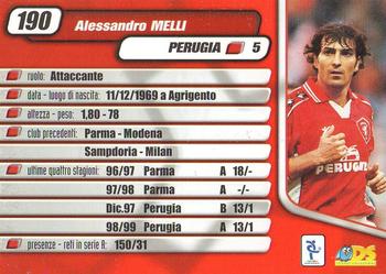 2000 DS Pianeta Calcio Serie A #190 Alessandro Melli Back