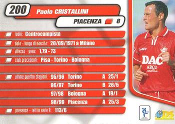 2000 DS Pianeta Calcio Serie A #200 Paolo Cristallini Back