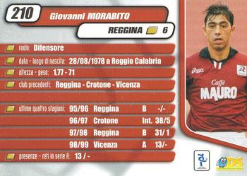 2000 DS Pianeta Calcio Serie A #210 Giovanni Morabito Back