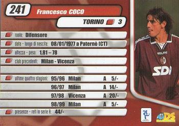 2000 DS Pianeta Calcio Serie A #241 Francesco Coco Back