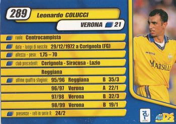 2000 DS Pianeta Calcio Serie A #289 Leonardo Colucci Back