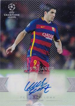 2015-16 Topps UEFA Champions League Showcase - Autographs #CLA-LS Luis Suarez Front