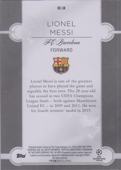 2015-16 Topps UEFA Champions League Showcase - Best of the Best #BB-LM Lionel Messi Back
