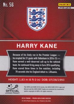 2016 Panini Prizm UEFA Euro - Flash Prizms #56 Harry Kane Back