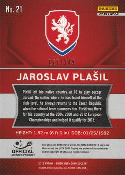 2016 Panini Prizm UEFA Euro - Blue Prizms #21 Jaroslav Plasil Back