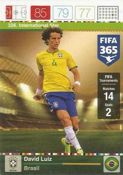 2015 Panini Adrenalyn XL FIFA 365 #326 David Luiz Front