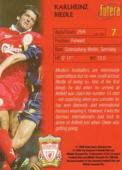 1998 Futera Liverpool #7 KarlHeinz Riedle Back