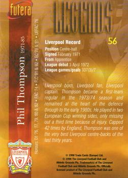 1998 Futera Liverpool #56 Phil Thompson Back