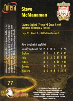 1998 Futera Liverpool #77 Steve McManaman Back