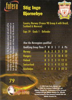 1998 Futera Liverpool #79 Stig Inge Bjornebye Back