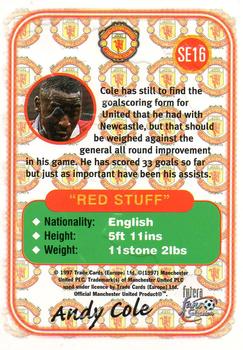 1997-98 Futera Manchester United Fans' Selection - Special Edition #SE16 Andy Cole Back