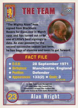 1998 Futera Aston Villa Fans Selection - Foil #23 Alan Wright Back