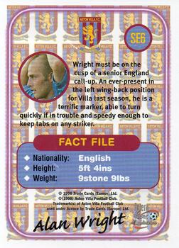 1998 Futera Aston Villa Fans Selection - Special Edition #SE6 Alan Wright Back