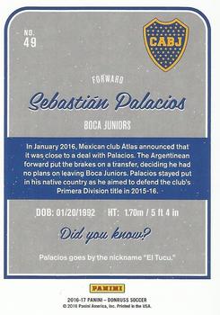 2016-17 Donruss #49 Sebastian Palacios Back