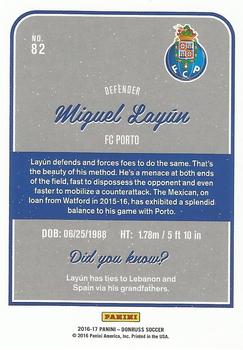 2016-17 Donruss #82 Miguel Layun Back