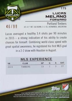 2016 Topps MLS - Blue #175 Lucas Melano Back