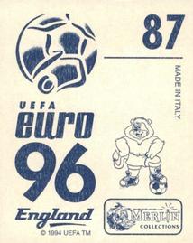 1996 Merlin's Euro 96 Stickers #87 Pat Nevin Back