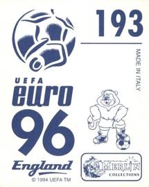 1996 Merlin's Euro 96 Stickers #193 Kouba Back