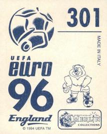 1996 Merlin's Euro 96 Stickers #301 Recber Back
