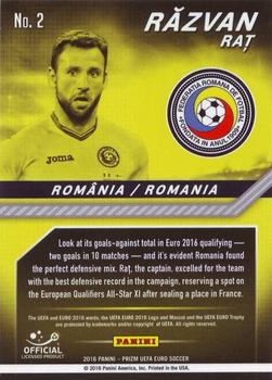 2016 Panini Prizm UEFA Euro - All-Qualifying Team #2 Razvan Rat Back