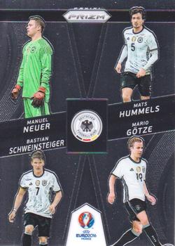 2016 Panini Prizm UEFA Euro - Country Combinations Quads #5 Bastian Schweinsteiger / Manuel Neuer / Mats Hummels / Mario Gotze Front