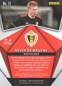 2016 Panini Prizm UEFA Euro - Stars of the Midfield #17 Kevin De Bruyne Back