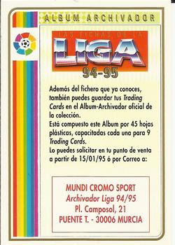 1994-95 Mundicromo Sport Las Fichas de La Liga - Mail in Promotions #NNO Album Archivador Front