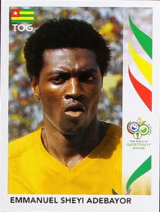 2006 Panini World Cup Stickers #527 Emmanuel Adebayor Front