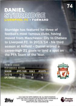 2016 Stadium Club Premier League #74 Daniel Sturridge Back
