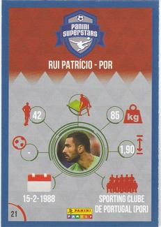 2016 Panini Superstars Slovakian Edition (Blue Border) #21 Rui Patricio Back