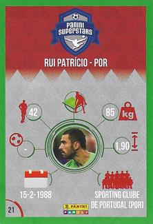 2016 Panini Superstars Hungarian Edition (Green Border) #21 Rui Patricio Back