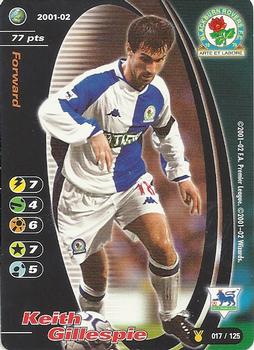 2001 Wizards Football Champions Premier League 2001-2002 Update #17 Keith Gillespie Front