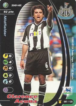 2001 Wizards Football Champions Premier League 2001-2002 Update #97 Clarence Acuna Front