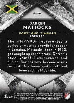2016 Topps Apex MLS - Global Influence #GI-DM Darren Mattocks Back