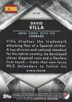 2016 Topps Apex MLS - Global Influence Purple #GI-DV David Villa Back