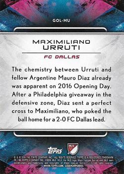 2016 Topps Apex MLS - Golazo! #GOL-MU Maximiliano Urruti Back