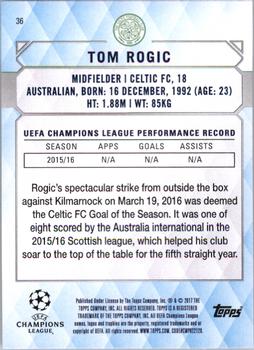 2017 Topps UEFA Champions League Showcase #36 Tom Rogic Back