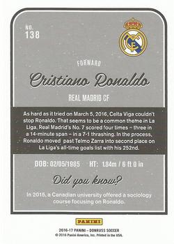 2016-17 Donruss - Gold #138 Cristiano Ronaldo Back