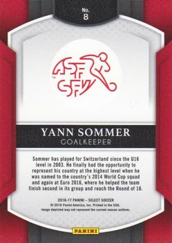 2016-17 Panini Select #8 Yann Sommer Back