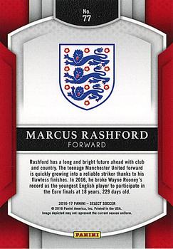 2016-17 Panini Select #77 Marcus Rashford Back