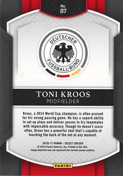 2016-17 Panini Select #87 Toni Kroos Back