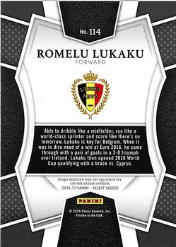 2016-17 Panini Select #114 Romelu Lukaku Back