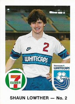 1983 7-Eleven Vancouver Whitecaps #2 Shaun Lowther Front
