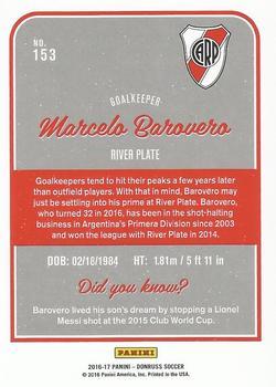 2016-17 Donruss - Canvas #153 Marcelo Barovero Back