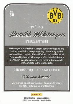 2016-17 Donruss - Holographic #50 Henrikh Mkhitaryan Back