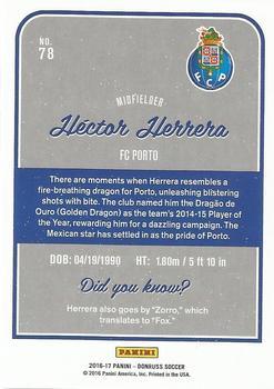 2016-17 Donruss - Holographic #78 Hector Herrera Back