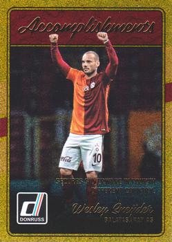 2016-17 Donruss - Accomplishments Gold #13 Wesley Sneijder Front